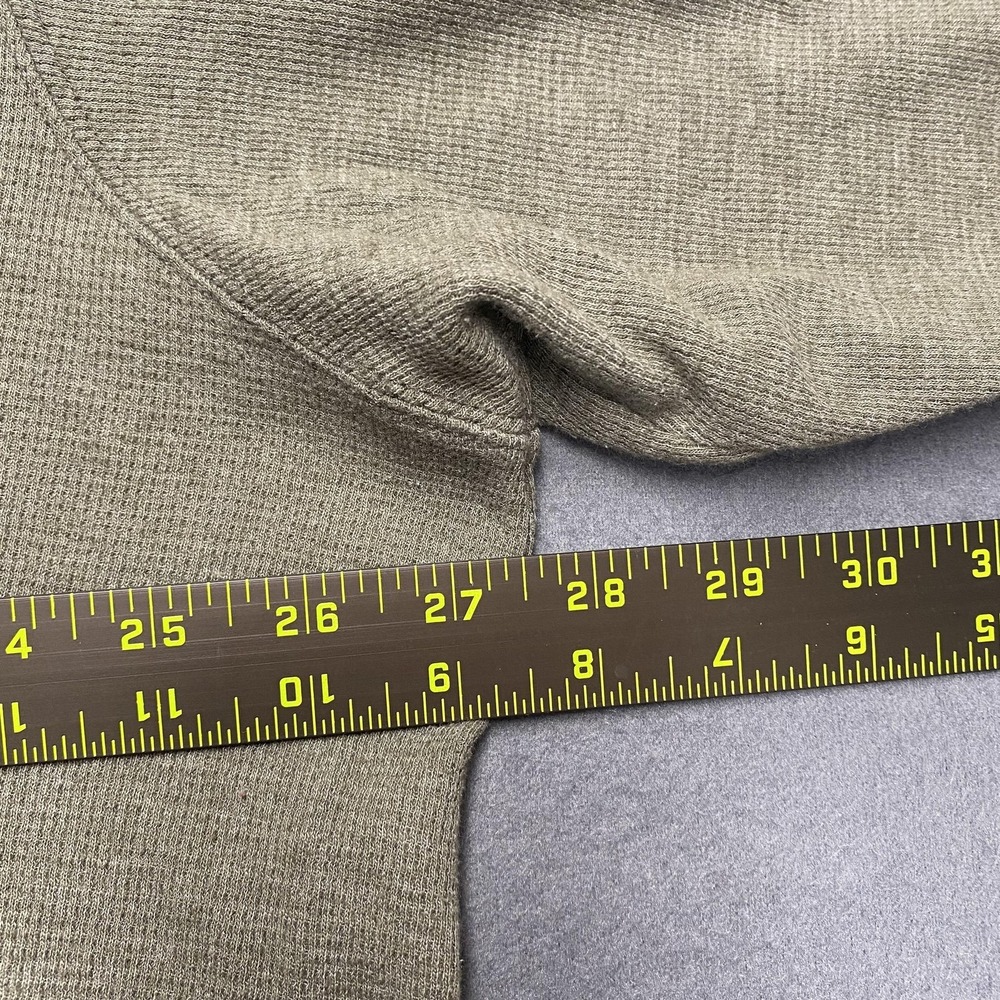 Columbia Shirt Mens 2XL Green Waffle Knit Henley Long Sleeve Thermal‎ Casual - Picture 6 of 8